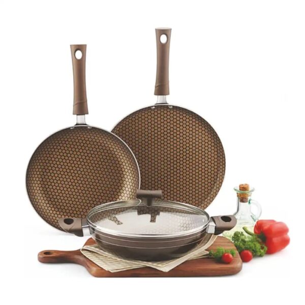 Orange 4 in 1 Non-Stick Cooking Set