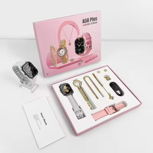 A58 Smartwatch & Jewelry Set for Women