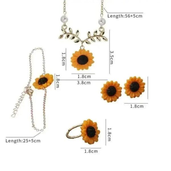 Sunflower Jewelry Set 4 Pcs - Image 3