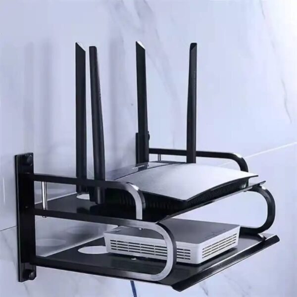 2-Layer Wall Mount Router Stand