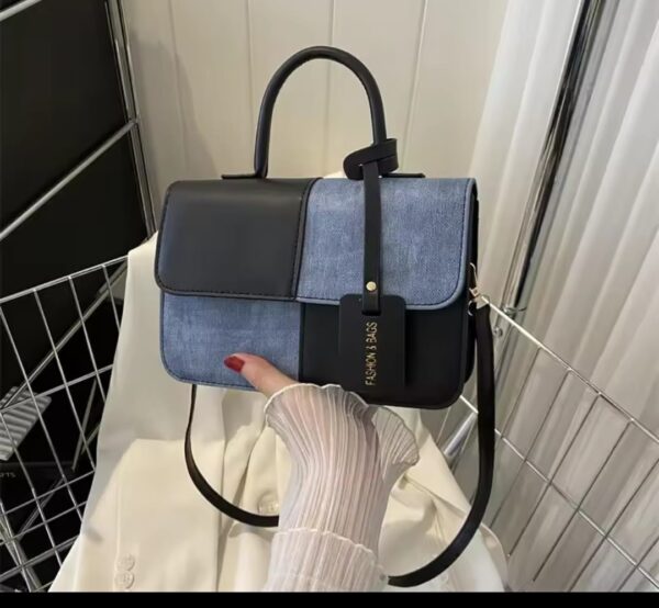 Fashionable Retro Denim Shoulder Handbag - Image 4