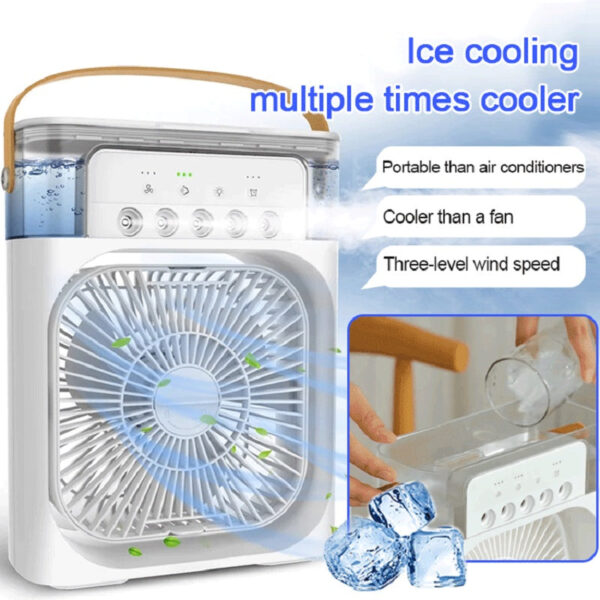 Portable Mini Water Air Cooler Table Fan - 10W - Image 3