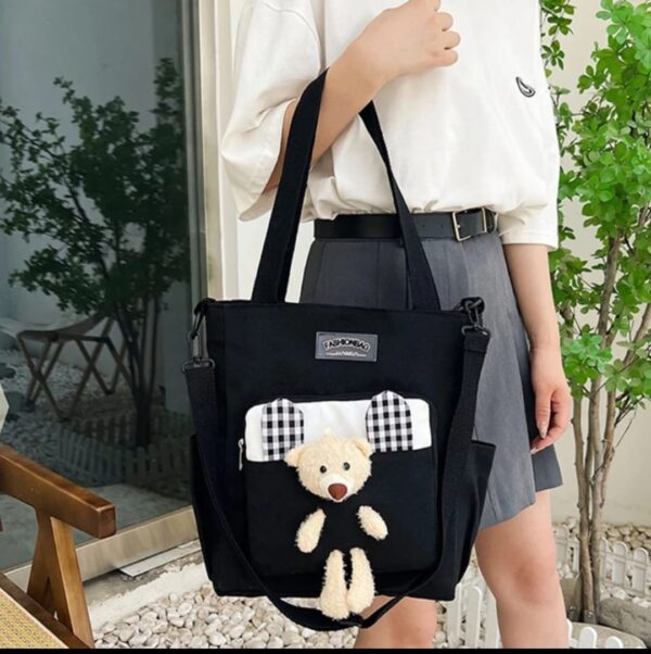 Stylish carton canvas shoulder bag - Image 3