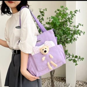 Stylish carton canvas shoulder bag