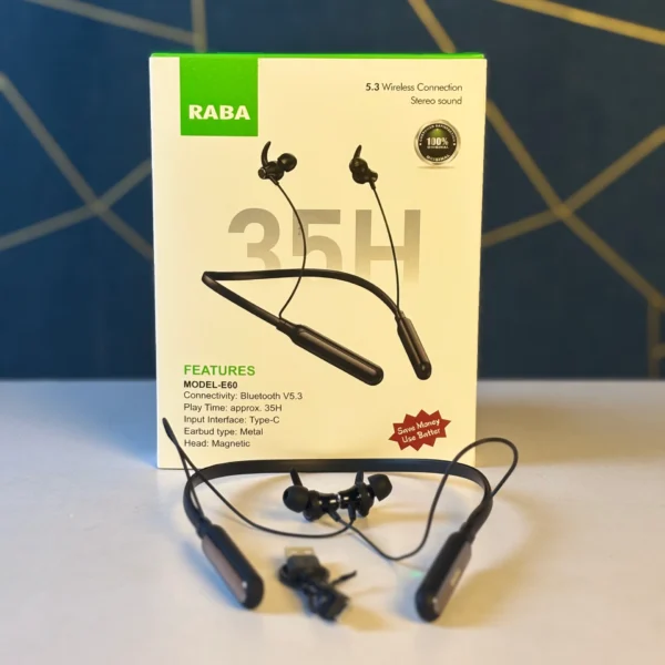 raba wireless bluetooh neckband E-60 - Image 4