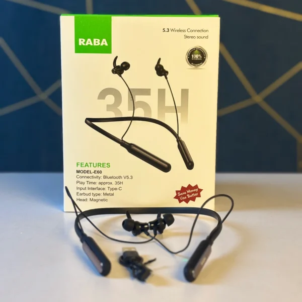 raba wireless bluetooh neckband E-60 - Image 3