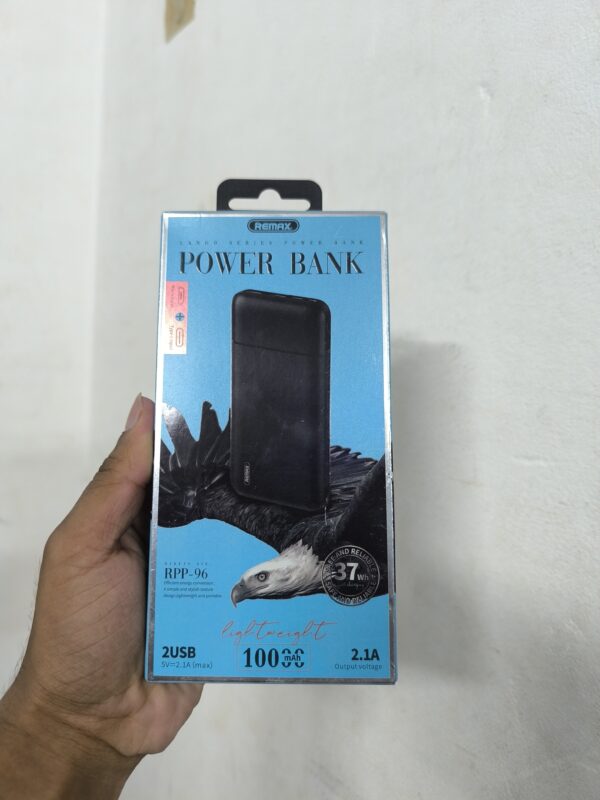 Remax RPP-96 Lango Series Dual USB Ports 10000mAh Power Bank- Black - Image 4