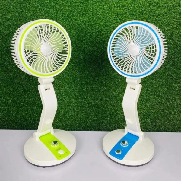 Rechargeable Multifunction Folding Fan With LED Light - LR Fan - Image 4
